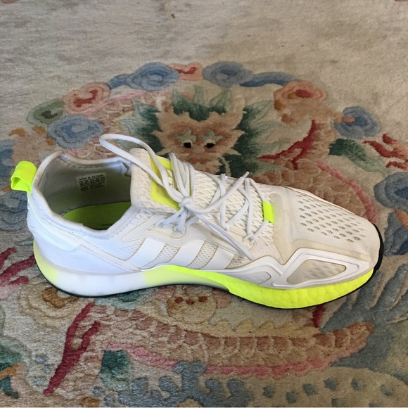 Adidas ZX 2K Boost White Solar Yellow FW0480 (2020) Size Mens 10 - Picture 8 of 12